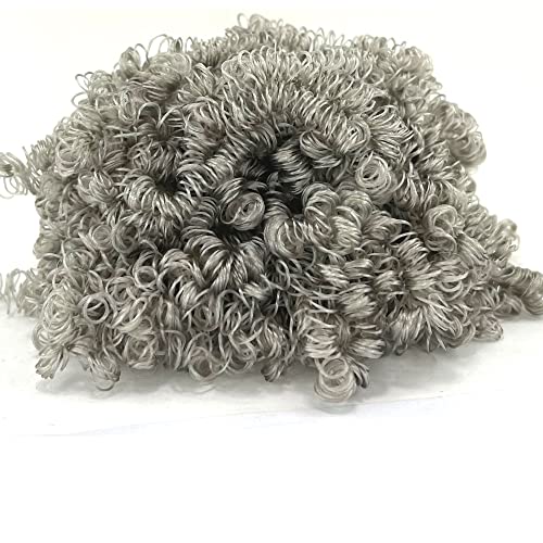 Linpeng Crafts, Curly, Doll Making Supplies, Clown Hair 2oz, Gray - color: Gray