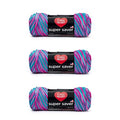 Red Heart Super Saver Yarn for Crocheting & Knitting, Bonbon Print, 3-Pack - color: Bonbon Print, size: 3-Pack