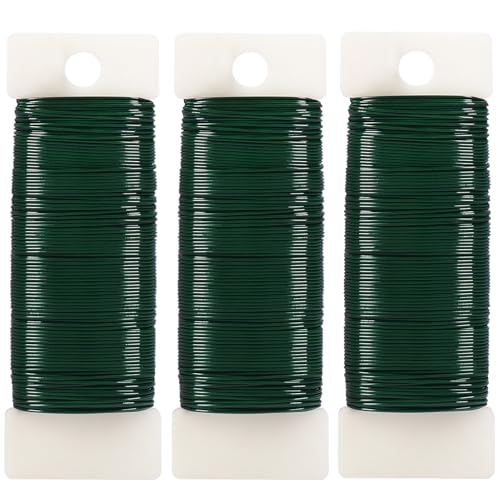 Tenn Well 3Pk 295ft 22 Gauge Green Floral Wire for Wreath Making | Florist ties for flower arrangements, Christmas ornaments, gardening, crafts