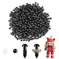 MUCUNNIA 400pcs 6mm Black Safety Eyes with Washers for Crochet Amigurumi | Plastic Craft Eyes for Teddy Bear, Amigurumi Doll, Stuffed Animal, DIY Crafts Making Supplies,Holiday Decorations - size: 6mm