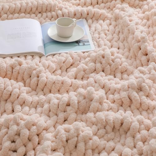 bearberry Jumbo Chenille Yarn, Super Bulky 10 - Extra Plush & Skin-Friendly for Chunky Knit Blankets, Arm Knitting & Crocheting 8-Pack (8oz/25yd Per Skein), Machine Washable, Ultra Soft, Pink - color: Pink