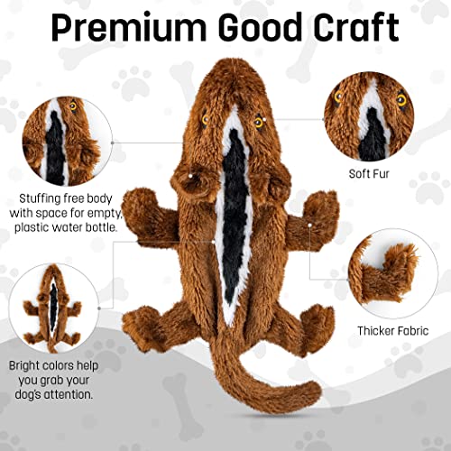FGA MARKETPLACE Squirrel Flat NO Stuffing NO Squeak Plush Dog Toy, Funny Style Will Entertain Your Pet for Hours, Recommended for Small and Medium Dog 21 INCH Long - color: Chipmunk