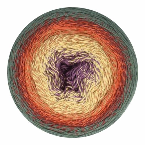 Scheepjes Cotton Whirl Yarn 1000m - 708 Pumpkin Spice Gradient, 1 Cake - color: 708 Pumpkin Spice