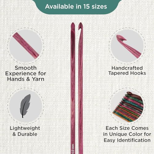 KnitPro Dreamz Afghan/Tunisian Crochet Hook | US Size G (4mm) - size: G (4.00 mm)