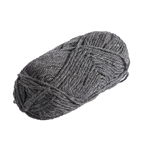 Knit Picks Wool of the Andes Gray 100% Wool Yarn Pack for Knitting | 10 skeins (500g total) of soft worsted weight crocheting yarn in Cobblestone Heather color, good for felting. - color: Cobblestone Heather