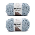 Bernat Blanket Yarn Super Bulky Soft Chenille Yarn Blue Fog 2-Pack | Super Bulky Yarn Size 6, 100% Polyester Blanket Yarn for Crochet, Knitting, 220 Yards, 300g/10.5oz - color: Blue Fog, size: 2 Pack, style: BLANKET TWIST