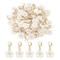 PATIKIL Flower Crochet Stitch Markers, Knitting Cherry Blossom Charm Marker for DIY Craft - color: White