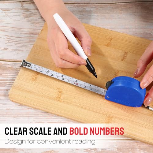 Copkim 50 Pcs 6 ft Mini Tape Measure Retractable Bulk,Colored - color: Colored