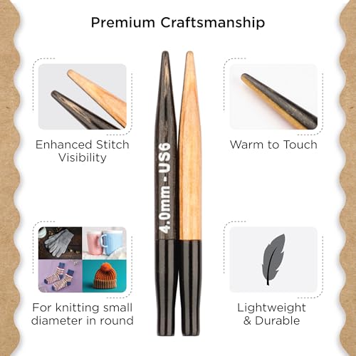 Knitter’s Pride Day & Nite Interchangeable Needle 2""(5cm) - US 6(4mm) - size: 4.00mm