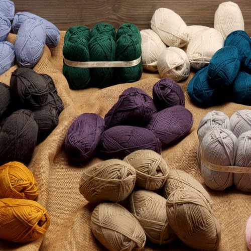 100% Superwash Wool Yarn 6 Skeins 300g DK Weight Knitting Crochet L. Green | Sourced from Peru for breathable warmth and 654yd total length per 300g pack ideal for soft baby garments hats and sweaters - color: Leaf Green