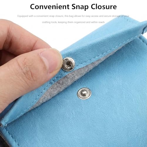 Felt Craft Tool Bag - 2 Pack Portable Knitting Needle Case with Multi-Pockets, Soft Felt Organizer for Crafters, Art Lovers, and DIY Enthusiasts