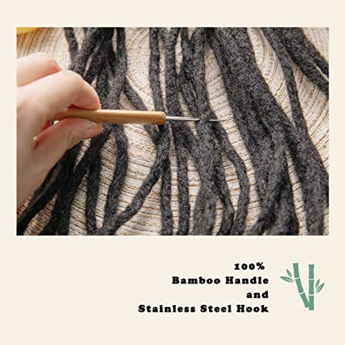 Dreadlock Crochet Hook for Hair, Locs Crochet Needle, Dreadlocks loc Crochet Needle, Interlocking Tool for locs, Braid Craft (1mm) - size: 1mm