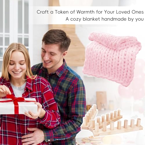 96'' Chunky Yarn Loom, Custom Thick Chunky Knitting Blanket Loom, Extra Large Blanket Loom Knitting for DIY Craft Enthusiasts Beginners - color: 96''