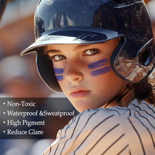 8 Packs Baseball Eye Black,Anti-glare Sweatproof Eyeblack Sticks | Under Eye Sports Paint Sticks for Game,Face and Body Paint Sticks for Football Softball Lacrosse Athletes Fans,8 Colors - size: 8 Colors - 8 Packs
