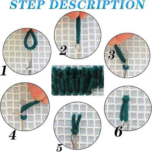 Wild Duck Mallard Latch Hook Kits Pillow Colorful Printed Cushion Crochet Yarn Needlework DIY Hook Latch Kit Pillowcase Rug Cover Home Sofa Christmas Decoration 43x43cm(1)