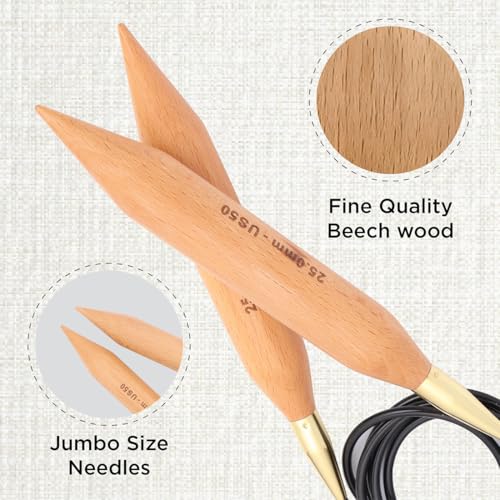 KnitPro Jumbo Fixed Circular Needles 60" (150cm) | US Size 50 (25mm) - size: 25.00mm