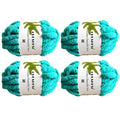 DDL&HEXI 4 Pack Chenille Chunky Yarn,Jumbo Yarn,4x8oz (226g) per Bag (Ceramic) - color: Ceramic