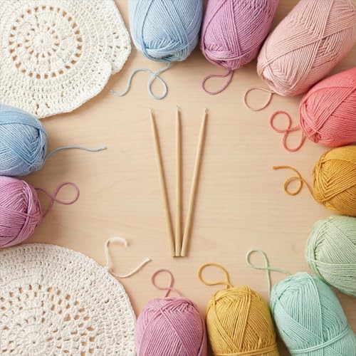 3 Pieces Wig Ventilating Needle, Professional Lace Wig Ventilating Needle Kit, 3 Sizes Wooden Handle Hook Needles for Wig Making, Repairing, Weaving, and Hair Extensions