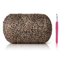 800G（228YDS） Tshirt Yarn for Crocheting，Chunky T-Shirt Yarn for Beginner Crochet Bags，Baskets，Coasters，Shoes，Clothes，DIY Crafts, Elastic Fabric Thick Hand Knitting (Leopard Print) - color: Leopard Print