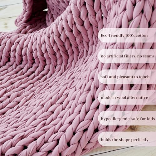 Bobilon Giant Chunky Cotton Yarn 3.3 lbs, Arm Knitting - Nude | 100% cotton giant yarn for arm knitting; great for chunky blankets, pet beds, rugs and baskets; new fabric, not recycled - color: Nude