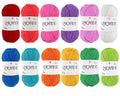 Yarn for Crocheting and Knitting 12 * 1.76 Oz (50G) /195yd, Fine/Fingering Weight (1), 60% Cotton 40% Acrylic Soft Yarn kit for Making Sweater and amigurumi (Rainbow) - color: rainbow