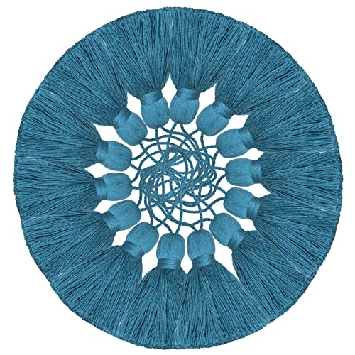 amokk Cute Chunky Bookmark Tassels with Cord Loop for Home Decor Tassels for Jewelry Making, Bookmark, DIY Craft - 5.31 in Length 14 Pieces (Blue) - color: Blue