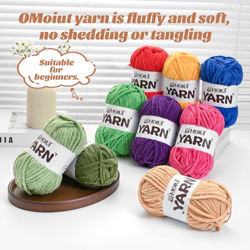 3 Pack Fluffy Chenille Yarn for Crocheting, Chunky Velvet Yarns for Crochet Amigurumi, Baby Yarn for Crocheting Soft Blanket, 262.4yds /10.5 oz Bulky Yarns for Crafts/Hats/Shoes/Socks (3 Khaki) - color: 3 Khaki