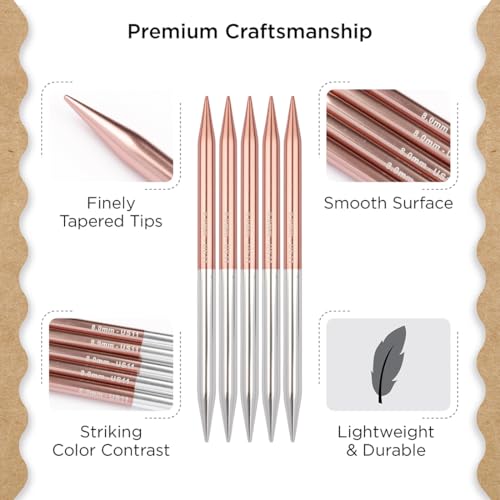 Knitter’s Pride Rosemist Double-Point Needle 6""(15cm) - US 11(8mm) - size: 8.00mm