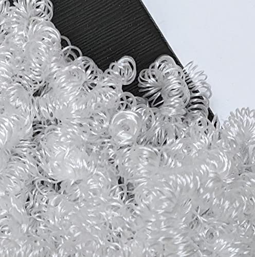 Linpeng Crafts, Curly, Doll Making Supplies, Clown Hair 2oz, White, (BC79) - color: White