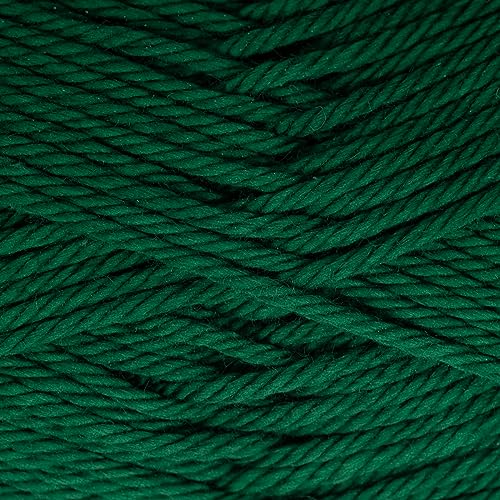 Estako Royal Cotton, 100% Mercerized Giza Cotton Yarn, Dark Green | soft, silky sheen, super fine, fingering 1, sock weight, 50 g, 137 yds, baby clothes, summer tops - color: 5061 - Dark Green, size: 1 Skein