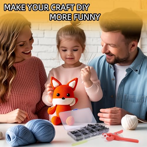 567Pcs Safety Eyes and Noses for Crocheting,1Pack Safety Eye Tool ，5 Size Safety Eyes & 6 Type Safety Noses with 300Pcs Washers,Safety Eye Set for Amigurumi,Stuffed Animals Safety Eyes - color: 567pcs set