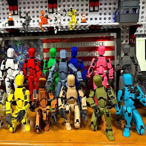FoxVilla Assembly Completed T13 Action Figure, Titan 13 3D Printed Action Figure, 3D Printed Titan13, Assembled Dummy 13 Lucky 13 Toy Figure - color: Eva, size: 5.5 inch