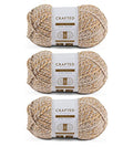 Crafted By Catherine Cozy Twist Yarn - 3 Pack, Beige Multi, Gauge 5 Bulky - color: Beige Multi, size: 8.8 oz/ 3 Pack
