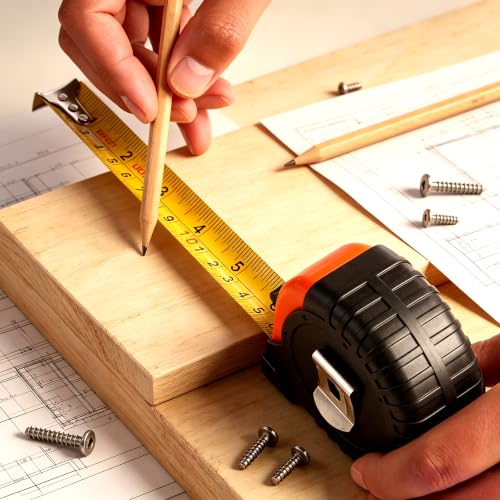 Lichamp 4 Pack 30ft EasyRead Retractable Tape Measure Metric/Fractional | 29.5FT/9M, 1-Inch