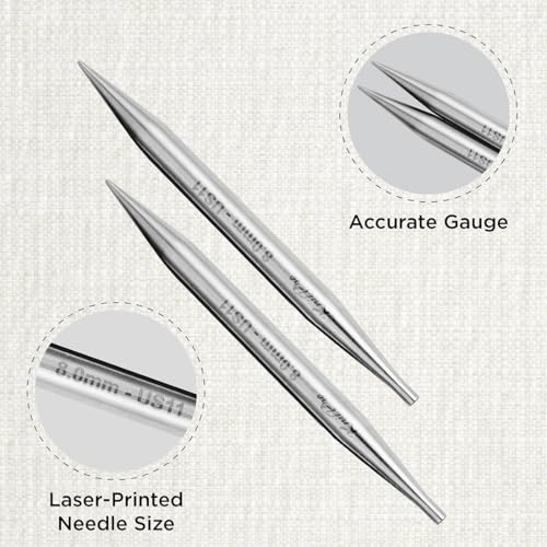 KnitPro Stelo Lace Interchangeable Tips 4" (10cm) | US Size 11 (8mm) - size: US Size 11 (8mm)