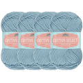 JubileeYarn Cotton Select Yarn - 50g/Skein Sport Weight - Little Boy Blue - 4 Skeins - color: 004 Little Boy Blue, size: 4 Skeins