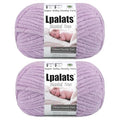 Baby Blanket Chenille Yarn for Crocheting, Purple Super Bulky Chunky Yarn | 2 Pack 229.6 Yds, 21.16 Oz Plush Fluffy Velvet Yarn for Crochet, Soft Thick Yarn for Hand Knitting Cozy Blankets, Amigurumi - color: Light Purple