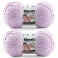 Skinny Chenille Yarn for Crocheting #2 Purple Soft Baby Blanket Fluffy Yarn | 2 Pack of 314 Yds, 3.5 Oz Sport Fingering Weight Fine Yarn, Plush Thin Velvet Yarn for knitting Blankets, Amigurumi Yarns - color: Light Purple