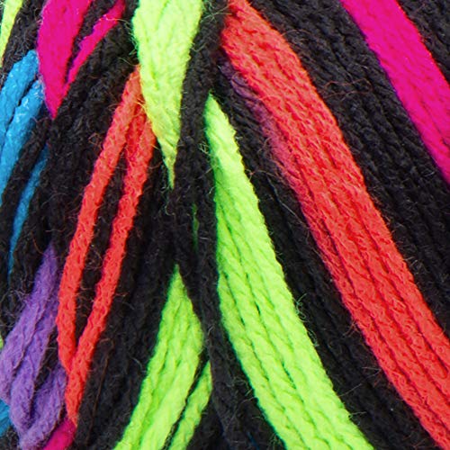 RED HEART Super Saver 3-Pack yarn, NEON STRIPES 3 Pack - color: Neon Stripes