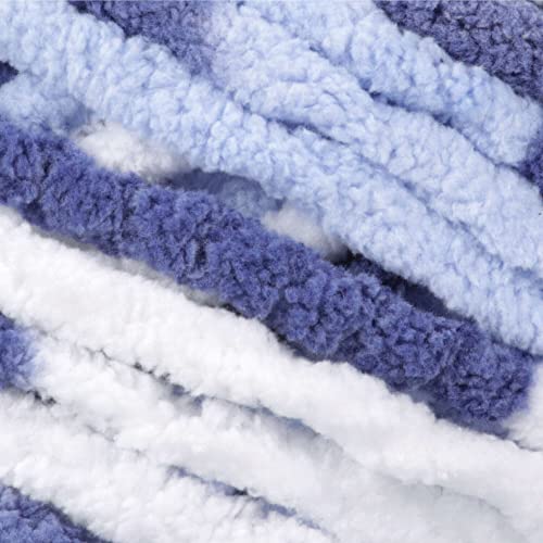 Bernat BABY BLANKET BB Blue Dreams Yarn - 1 Pack of 10.5oz/300g - Polyester - #6 Super Bulky - 220 Yards - Knitting/Crochet | #6 Super Bulky Yarn, 100% Polyester, Soft Baby Blanket Yarn for Crochet, Knitting & Crafts, 220yds, 300g/10.5oz, 1 Pack - color:
