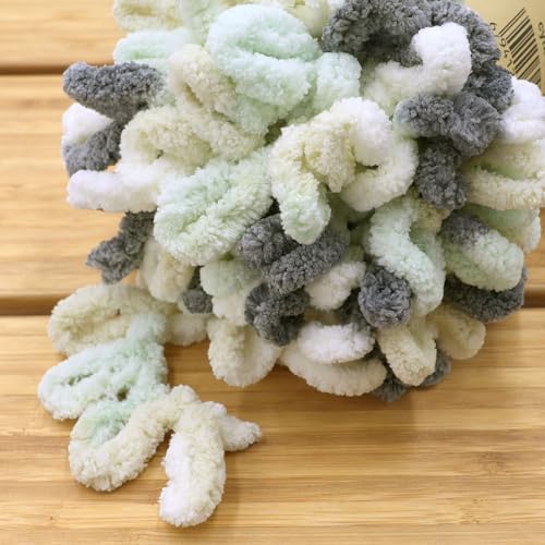 JubileeYarn Fun Finger Loops Yarn - 100g/Skein Jumbo Polyester - Artemis - 6 Skeins - color: 118 Artemis