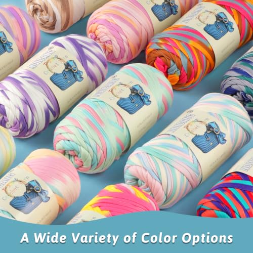 2 Pack T Shirt Yarn for Crocheting, 400g/130Yds Tshirt Yarn for Crochet Kit | Soft High Elastic Polyester Fabric T-Shirt Yarn Beginner Thick Yarn for Knitting Bags/Baskets/Coaster with 1 Crochet Hook - color: Rose Purple