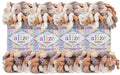 Alize Puffy Color Baby Blanket Yarn Lot of 4skn 400gr 39.3 yds 100% Micropolyester Soft Yarn Hand Knitting Yarn (5926) - color: 5926