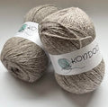 Alpaca Yarn Blend Set of 2 skeins, 2-ply Super Soft Yarn for Hand Knitting and Crocheting (2 Skein with ABT. 200 gr / 7,55 Oz) (Gray) - color: light gray
