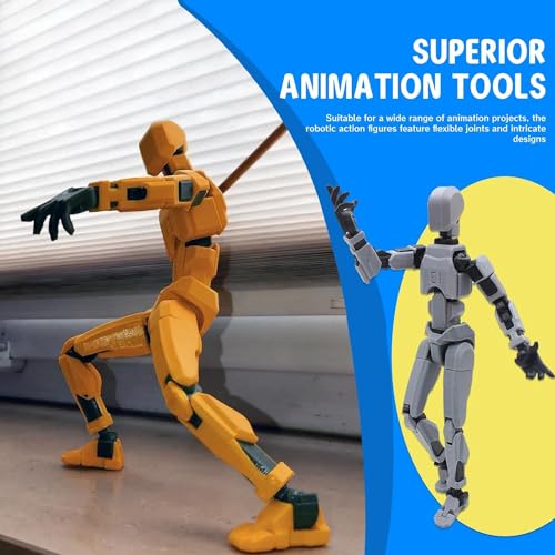 MerryXD T13 3D Action Figure,Assembly Completed Dummy Nova Titan Lucky 13 Action Figure 3D Printed Multi-Jointed Movable Toy Black - color: Black
