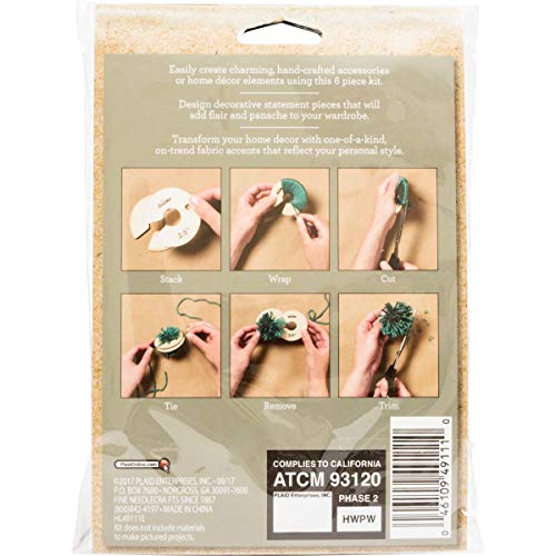Bucilla 6 Piece Wood Pom Pom Maker, 3 Sizes