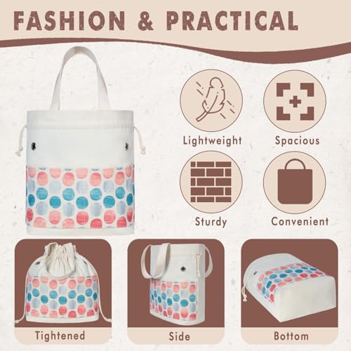 TOGETRUE Yarn Bag, Knitting Crochet Tote Bag, Yarn Storage Bags Organizer, Crochet Bags for Crocheting Project, Store Skein Ball, Short Knitting Needle (Point Shape) - color: Point Shape, size: Small
