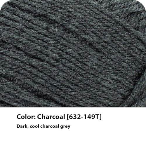 Lion Brand Yarn, Wool-Ease Recycled Crochet Yarn, Charcoal, Gray, 3 Pack | Recycled Worsted Weight Wool Acrylic Blend Knit & Crochet Fiber for Warm Blankets, Cozy Sweaters, Fall & Winter Hats - color: Charcoal, size: 3 Pack