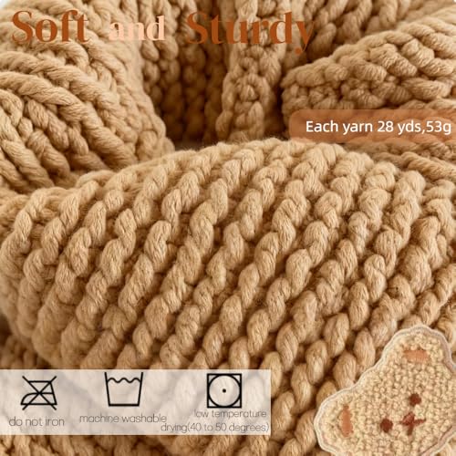 Yarniss Knitting Loom Kits，Knitting Scarf Kits with Khaki Yarn - color: Khaki