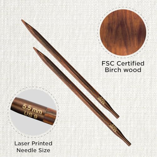 KnitPro Ginger Interchangeable Circular Needles 5" (13cm) | US Size 9 (5.5mm) - size: US 9 (5.5mm)